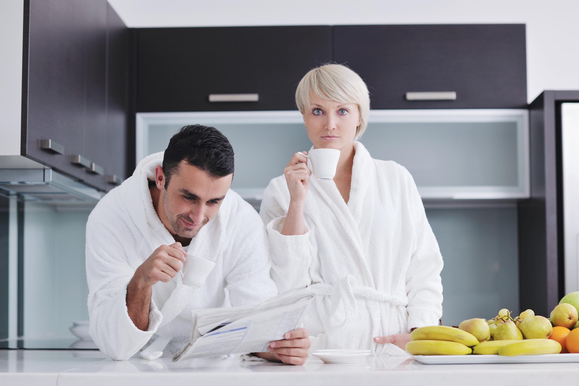 consultant reviewing kitchen layout with chef